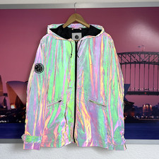 Pretty Green Reflective Jacket | Large / Medium | Rare LG Parka Insomnia Fluro