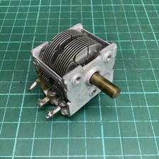 Vintage 2 Gang Tuning Air Spaced Capacitor - 130/200pF