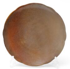 Antique Bernard Moore Signed Red Flambe & Crystalline Glaze Art Pottery Plate