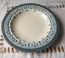 Rare Royal Burslem Edge Malkin & Co Plate 9.5" 1900s Antique Blue Gold