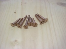 REAL BRONZE CSK HEAD - SLOTTED WOOD SCREWS - MARINE GRADE - ALL SIZES 