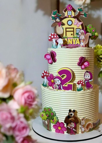 Masha and the bear cake - masha, topper