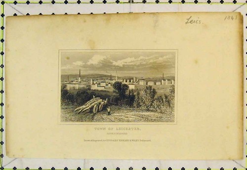 Old antique print view - antique,