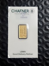 Chafner 1 Gram Gold Bar .999