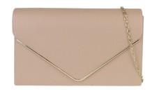 Plain Faux Leather Clutch Bag