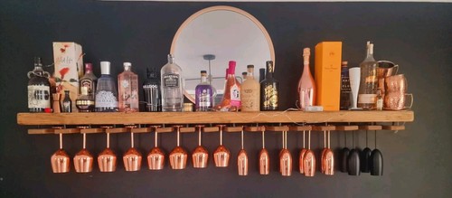 Oak bar shelf - shelf, drinks