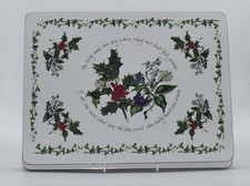 Set of 5 Portmeirion Pimpernel Holly & Ivy Pattern Placemats 12" x 9"