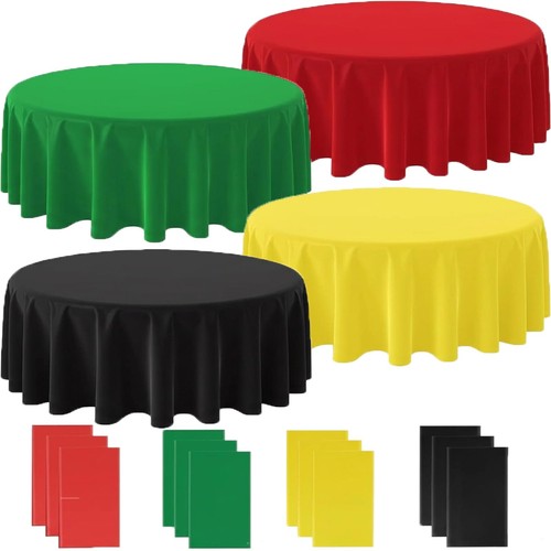 12pcs plastic tablecloth red - 12pcs,