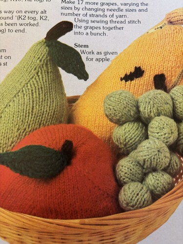 Knitted fruit for - fruit, play/display