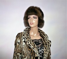 Vintage Real Barguzin Russian Sable Fur Hat Trapper for Coat Соболь Zobel S - M