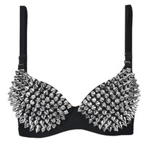 Women’s Sexy Lingerie Bra Top – Spiked Stud Steampunk Party Clubwear
