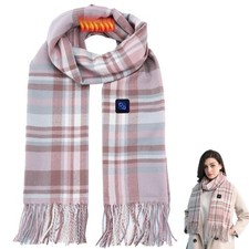 Electric Heated Scarf with 3 Heating Levels & USB Neck Warm Winter Xmas Gift UK
