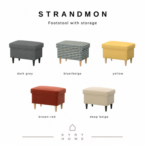 Ikea strandmon footstool with - ikea,
