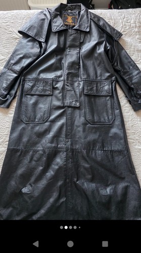 Leather trenchcoat l - trenchcoat, (duster)