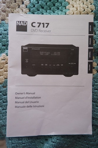 Nad c717 dvd receiver - nad, owner's