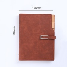 A5 Classic Loose Leaf Ring Binder Notebook Planner Diary Cover PU Leather