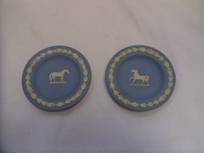 Wedgwood Jasperware Pair of George Stubbs Equestrian Dishes