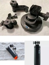 Genuine GoPro Suction Cup Camera Mount + Floating Grip + Mini Tripod extend