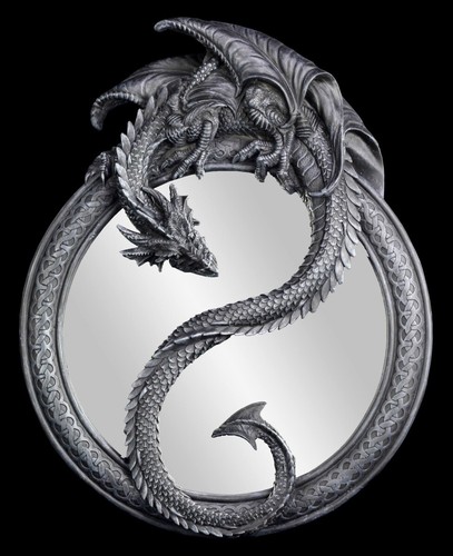 Anne stokes wall mirror - anne, dragon