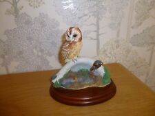 Border Fine Arts Birds By Russell Willis Tawny Owl On Sink No 484350 Dated 1998