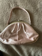Pink Satin Clutch Bag with