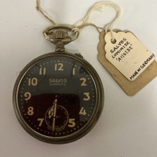 WW1 Military Luminous Pocket Watch by Salvos Made In Germany. GWO
