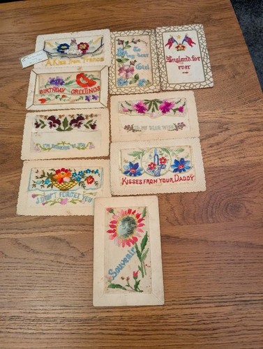 Lot ww1 embroidered - ww1, silk