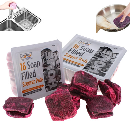 Pack soap filled scourer - pack, 32