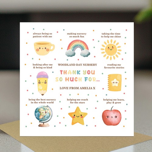 Personalised teacher thank you - personalised,