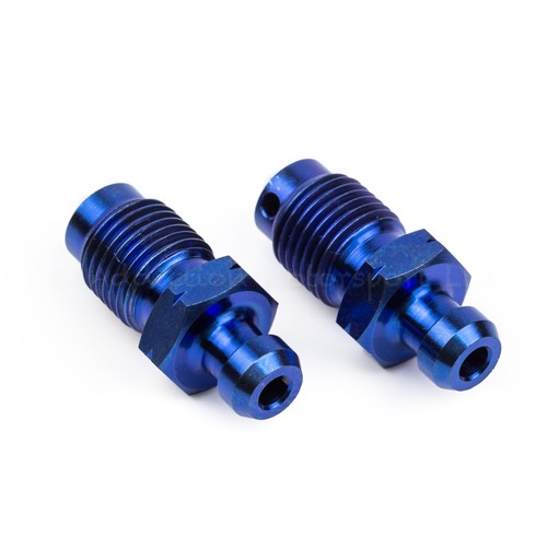 Blue titanium bleed nipple - 2x,