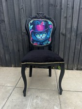 Shabby Chic French Style Dining Bedroom Accent Chair With Cat Design