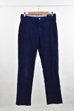 Polo Ralph Lauren Mens Trousers 30" Waist 34" Leg Navy Blue Corduroy Classic Fit