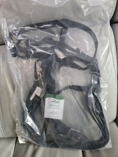 Iv Horse Full Size Black Webbing Bridle And Reins / Nylon Synthetic Bridle 