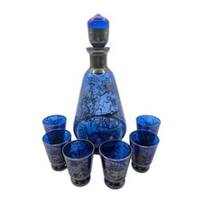 Vintage Art Deco Cobalt Blue