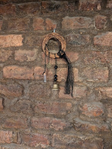 Handmade hanging witch - hanging, bell