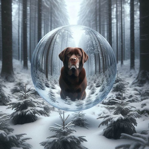 Chocolate labrador cross - chocolate,