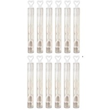 12 White Heart Bubble Tubes