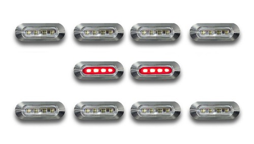 10x led red rear side - 10x,