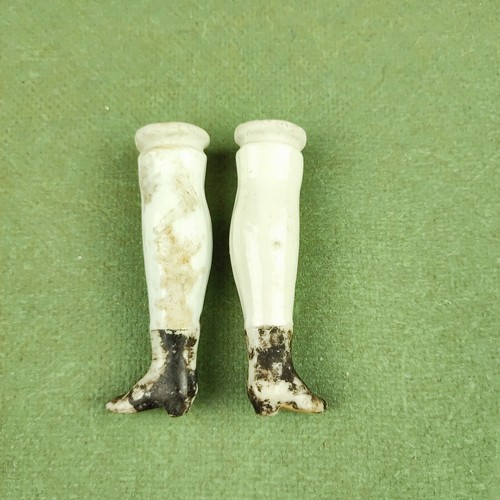 Antique glazed porcelain doll - antique,