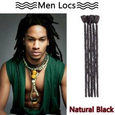 Short Men Boy Dread Lock Hair Extension Hairpiece Dreadlock Crochet Twist Braids