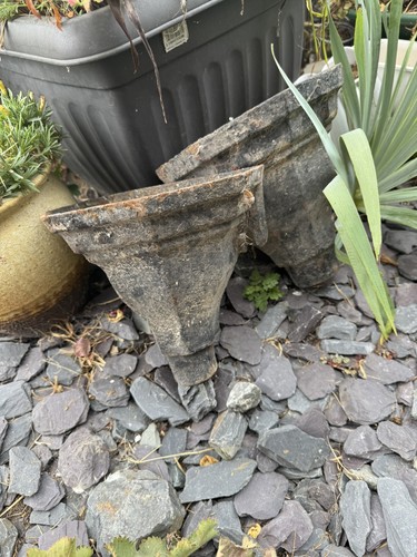 Pair vintage cast iron - vintage, gutter
