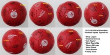 2015-16 Official Aberdeen Football Squad Signed + COA & Map (24679)