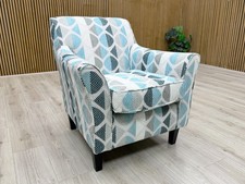 'Karl' Armchair Blue Patterned