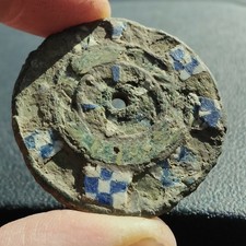 Ancient Roman Enamelled Disc Brooch 2nd-3rd Century Millefiori Thousand Flowers