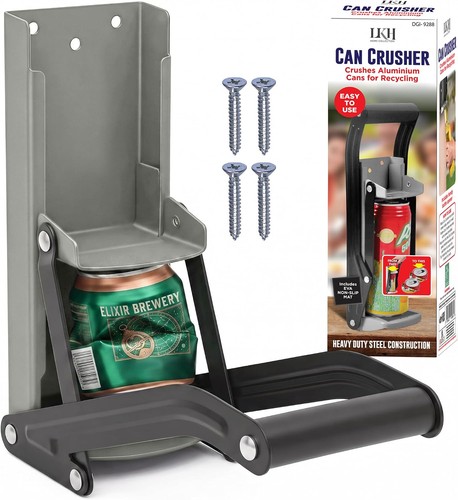 Can crusher wall - crusher, mounted