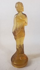 Art Deco Frosted Amber Glass