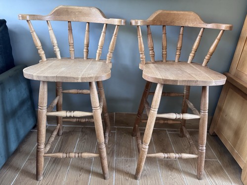 Pair solid oak farmhouse - pair,