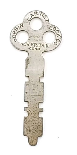 Antique flat steel key corbin - antique, key.