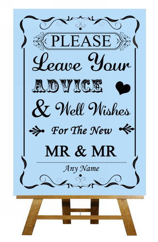 Blue guest book wish tree - book,