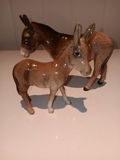 2 X VINTAGE BESWICK DONKEY FIGURES (BOTH WITH DAMAGE)